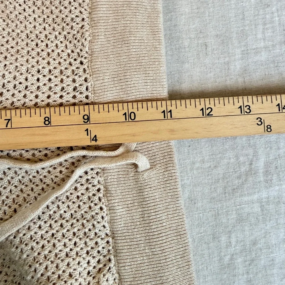 Pact Crochet Knit Shorts Womens S Beige Beachside Linen Crochet Organic Cotton